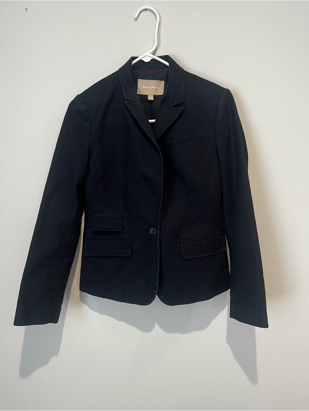 Banana Republic Navy Single-Button Tailored Blazer